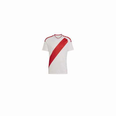 Camiseta Deportiva para Hombre Blanca con Detalle Diagonal Rojo PR-2026