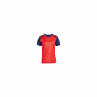 Camiseta Deportiva para Mujer Roja con Mangas Azul Marino ES-2026