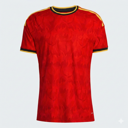 Camiseta Deportiva para Hombre Roja con Detalles en Amarillo y Negro BG-2026