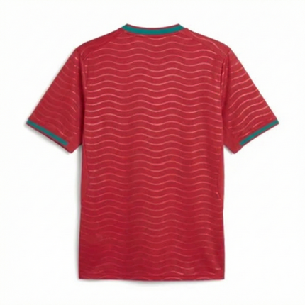 Camiseta Deportiva para Hombre Roja con Estampado de Líneas POR-2026