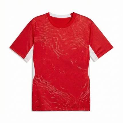Camiseta Deportiva para Hombre Roja con Estampado Abstracto SZ-2026