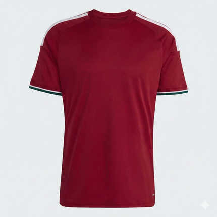 Camiseta Deportiva para Hombre Roja Lisa de Manga Corta HUN-2026