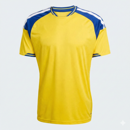 Camiseta Deportiva para Hombre Amarilla con Detalles en Azul SC-2026