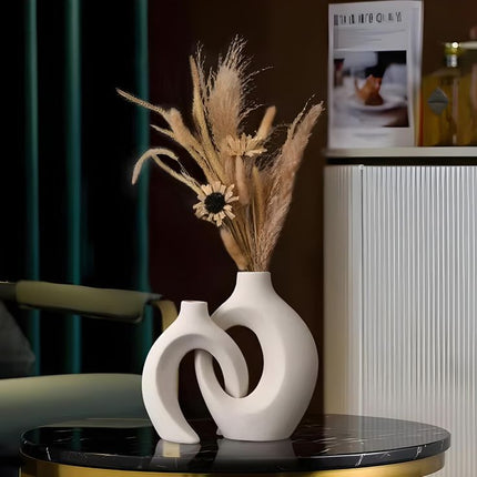 Vaso Decorativo para sala de Cerámica para Mesa 2 en 1