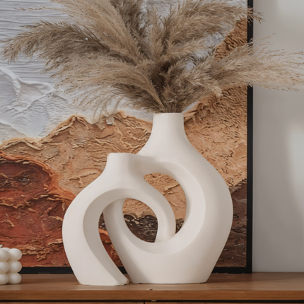 Vaso Decorativo para sala de Cerámica para Mesa 2 en 1