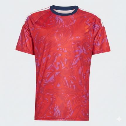 Camiseta Deportiva para Hombre Roja con Diseño Estampado CR-2026