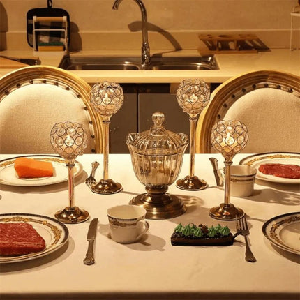 Candelabro de vela dorado para mesa - Decoración