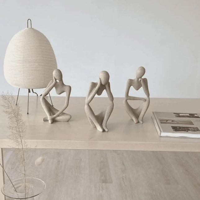 Escultura Decorativa the Pensador Estatuilla 3 piezas