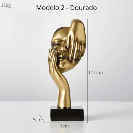 Escultura Decorativa Rostro de Personaje