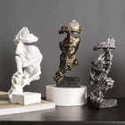 Escultura Decorativa Silencio Estatua para Mesa