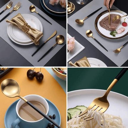 Juego de Cucharas y Cuchillos Faqueiro in Acero inoxidable Completo 24 piezas